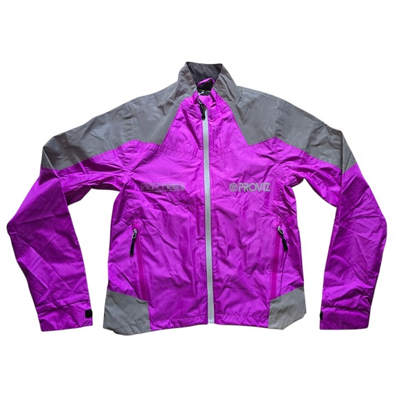 Proviz Nightrider Cycling Jacket Womens UK6 US2 Purple Gray Reflective - Picture 1 of 10